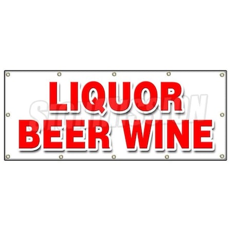 LIQUOR BEER WINE BANNER SIGN Cold Ice Discount Shelf Brands Atm Malt